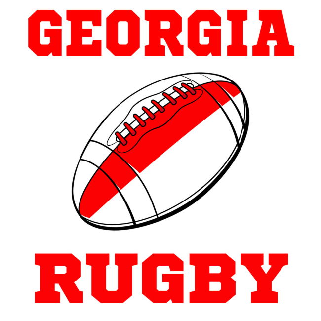 Georgia Rugby Ball T-Shirt (White)